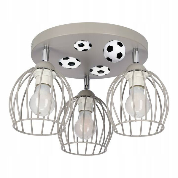 Lampa do pokoju chłopca biała z motywem piłkarskim Mundial 3