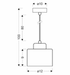 Lampa wisząca sufitowa czarna/chrom Wama 31-00460