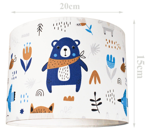 Lampa z motywem misia dla chłopca i dziewczynki Teddy 3 Koło