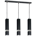 Nowoczesna lampa wisząca listwa VIDAR BLACK/CHROME 3xGU10 MLP6288