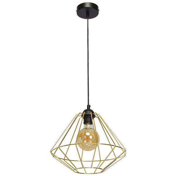 Lampa wisząca INDUSTRIALNA LUPO BLACK/GOLD 1xE27 MLP6270