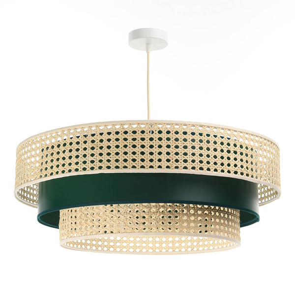 Lampa w stylu Boho Rotang z naturalnego ratanu- średnica 60 cm 