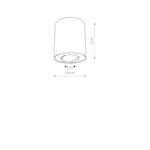 Spot sufitowy tuba SET czarny/srebrny śr. 10cm