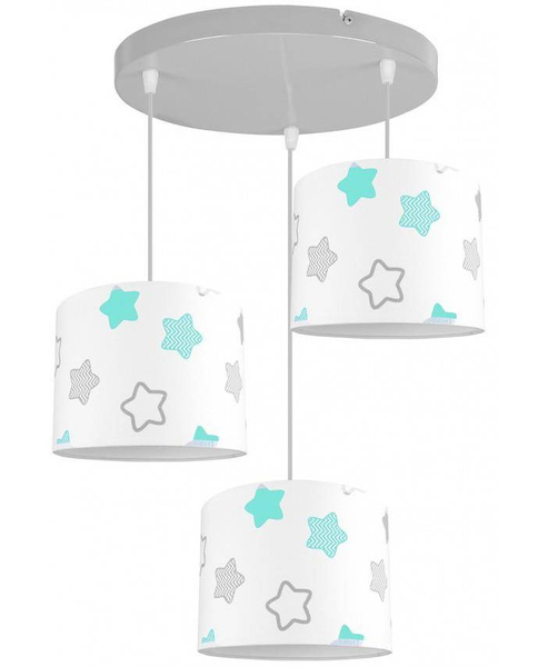 Żyrandol do pokoju chłopca i dziewczynki króliczki w autkach 3xE27 Led 