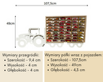 Półka na resoraki do pokoju chłopca drewniana traktor naturalny 54