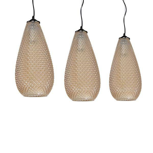 Lampa wisząca listwa kropla PETRA bursztynowy ML5483
