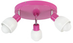 Lampa sufitowa do pokoju dziewczynki różowo-biała Trik 3