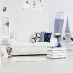 Lampa sufitowa do pokoju chłopca i dziewczynki biało - niebieska w gwiazdki 3xE27 led