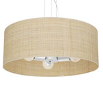 Lampa wisząca MARSHALL, MLP7490, biały/rattan, 3x60W E27 
