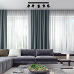 Lampa Sufitowa DANTE, MLP7358, czarny/chrom, 5x8W LED GU10