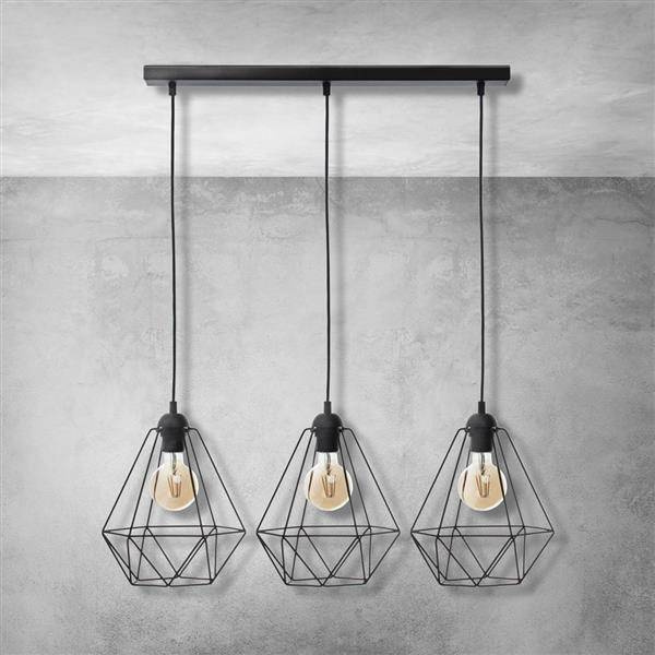 Lampa wisząca BASKET BLACK 3xE27