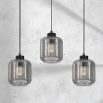 Lampa wisząca SOMBRA SMOKED, MLP8374, czarny/dymiony, 3x60W E27