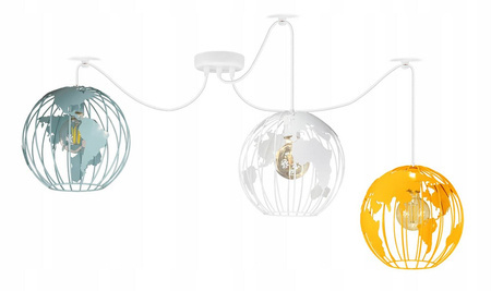 Lampa sufitowa do pokoju chłopca i dziewczynki nowoczesna Pająk Globus 3xE27