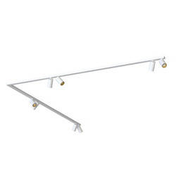 Lampa punktowa listwa natynkowa narożna MONO VIII dł. 2x 200cm GU10 | biały złoty