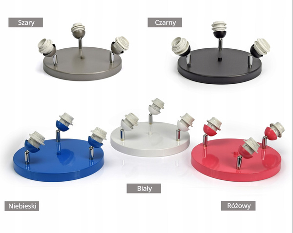 Lampa sufitowa do pokoju dziecka kolorowa  Świetlisty Diamencik 3xE27 Led 