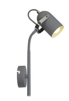 LAMPA ŚCIENNA KINKIET CANDELLUX GRAY 91-66527 NA WYSIĘGNIKU  E14 SZARY