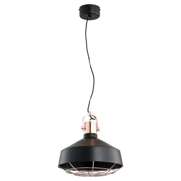 Nowoczesna lampa ARNOO czarna/miedź śr. 33cm