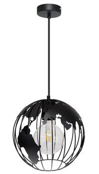 Lampa sufitowa do pokoju dziecięcego 1- punktowa czarna Globus 1xE27 Led