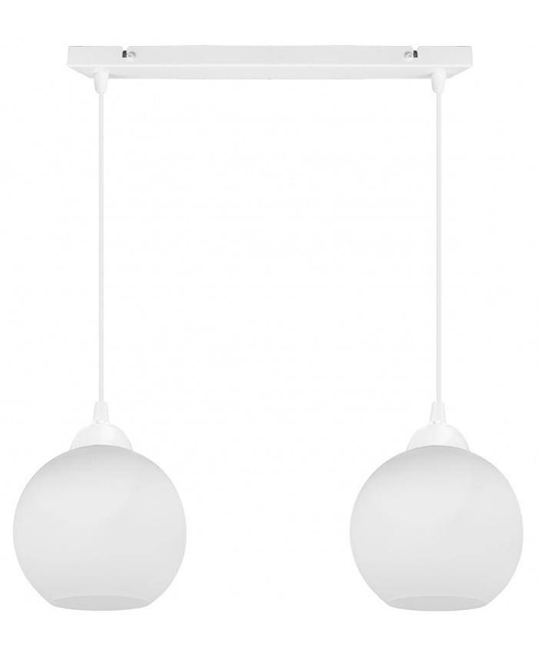 Nowoczesna lampa wisząca kuliste mleczne klosze