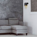 Nowoczesny kinkiet ALMERIA BLACK/GOLD 1xE27 MLP6438