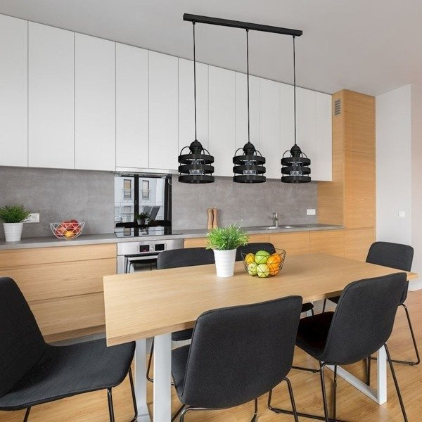 Lampa wisząca listwa LARS BLACK 3xE27