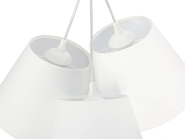 Lampa wisząca do pokoju dziewczynki biała stożki 