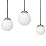 Nowoczesna lampa wisząca listwa SPARTA BLACK / GOLD MLP6500