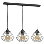 INDUSTRIALNA lampa wisząca NORMAN BLACK 3xE27 MLP6264