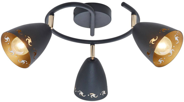 LAMPA SUFITOWA  CANDELLUX COTY 98-67180 SPIRALA  E14 CZARNY