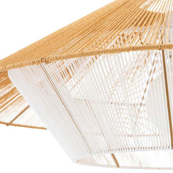 Lampa wisząca JAPANDI S szer. 50cm E27 | naturalne drewno/biały