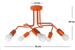 Lampa sufitowa do pokoju dziewczynki różowa Vanessa 5xE27 Loft