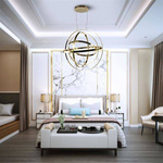 Nowoczesna lampa wisząca COPERNICUS GOLD 180W LED ML6152
