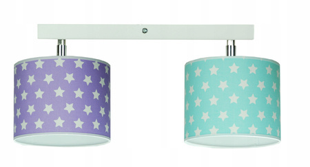 Lampa sufitowa do pokoju dziecięcego Gwiazdki Listwa 2xE27 Led