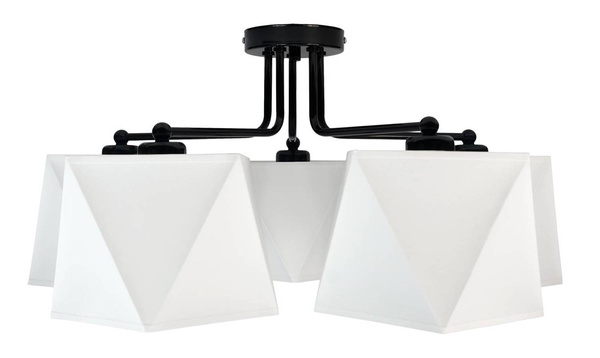 Lampa sufitowa  do pokoju nastolatka 5-punktowa kolorowe abażury Diament 5xE27