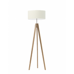 Lampa podłogowa do pokoju dziecka drewniana Magiczny Cylinder różowy abażur 1XE27