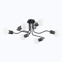 Lampa sufitowa ALFA HARP CZARNA 6xE27 55cm | 62184