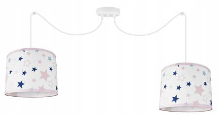Lampa sufitowa do pokoju dziecięcego w gwiazdki typu pająk 2xE27
