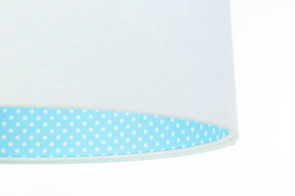 Lampa wisząca do pokoju dziecięcego w kropki na niebieskim tle średnica 50 cm