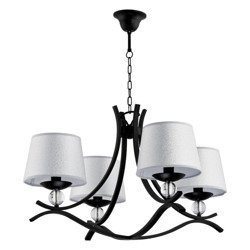 Nowoczesna lampa sufitowa SMITH IV czarny śr. 68cm