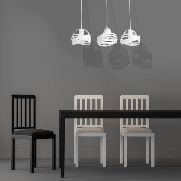 Nowoczesna lampa wisząca CORONA WHITE 3xE27 MLP4778