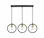 Nowoczesna lampa wisząca Ring złoty miedź chrom 3xE27