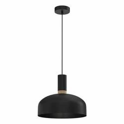 Lampa wisząca MALMO BLACK/WOOD 1xE27