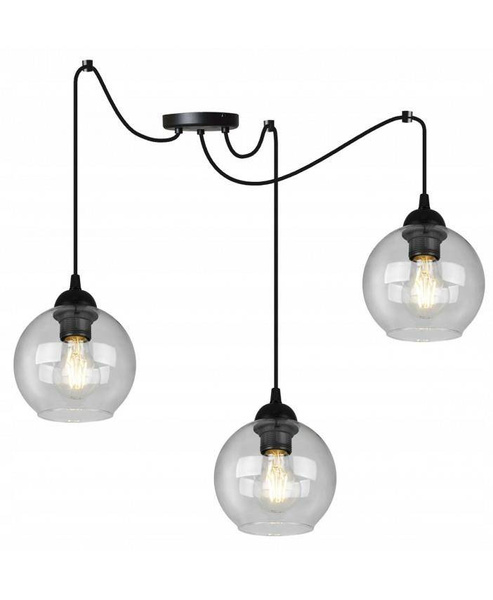Nowoczesna lampa typu pająk szklane klosze kolory do wyboru