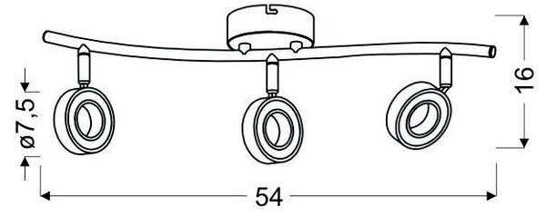 Lampa ścienna LED VINOLA 93-65957 CHROM 3000K