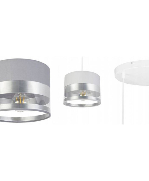 Elegancka Lampa z Transparentnymi Detalami na Nowoczesnych Abażurach