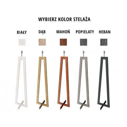 Lampa stojąca z drewna KOS GOLD