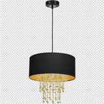 Nowoczesna lampa wisząca ALMERIA BLACK/GOLD 1xE27 MLP6441