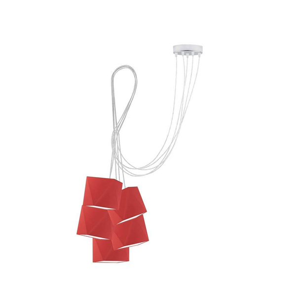 Lampa sufitowa do pokoju dziecka kolorowe abażury Świetlisty Diamencik 5xE27