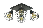 LAMPA ARTEMIDA PLAFON KWADRAT DIAMENT CZARNA MODERNO