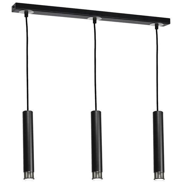 Nowoczesna lampa wisząca DANI BLACK/CHROME 3xGU10 MLP6232